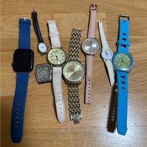 Vintage & Modern Women's Watch Lot - 8pcs - Louis Vuitton Style, NY&C, Gold Tone